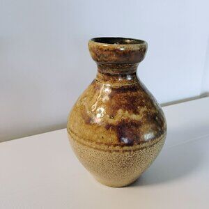 Mark Hewitt Pottery Bud Vase, 5.5" WMH, North Carolina Handcrafted Brown Glaze
